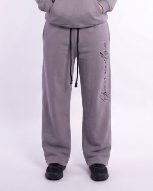 Sweatpants grey wide leg long Women